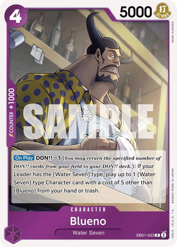 Image for Blueno (033) (EB01-033) (Extra Booster: Memorial Collection) (EB-01) - One Piece Card Game