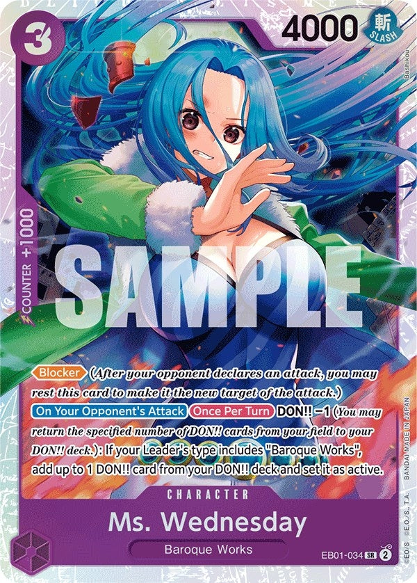 Image for Ms. Wednesday (EB01-034) (Extra Booster: Memorial Collection) (EB-01) - One Piece Card Game