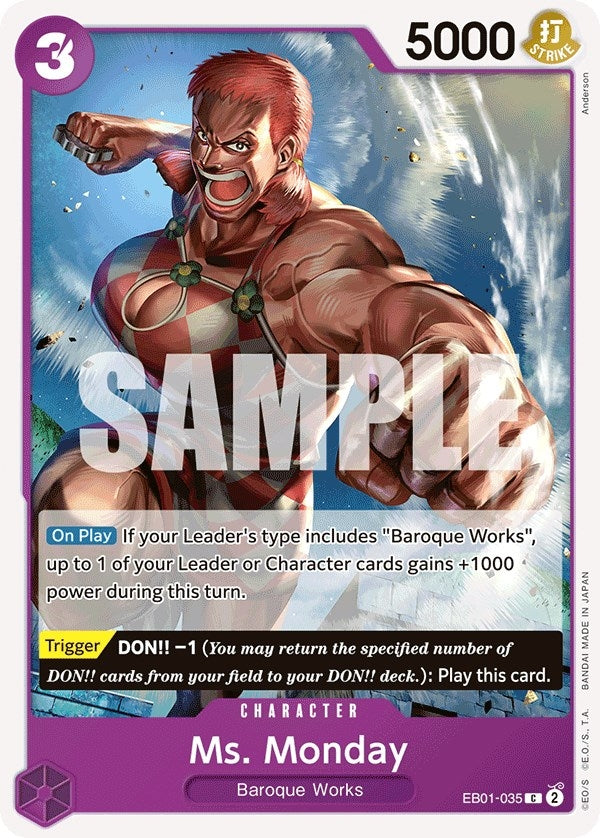 Image for Ms. Monday (EB01-035) (Extra Booster: Memorial Collection) (EB-01) - One Piece Card Game