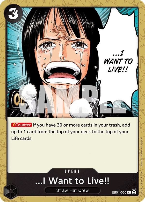 Image for ...I Want to Live!! (EB01-050) (Extra Booster: Memorial Collection) (EB-01) - One Piece Card Game