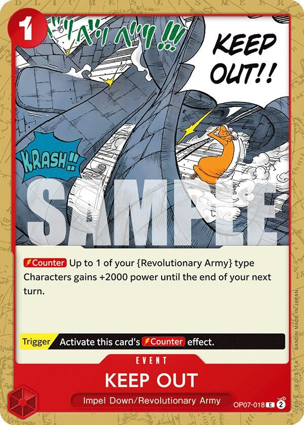 Image for Keep Out (OP07-018) (500 Years in the Future) (OP07) - One Piece Card Game