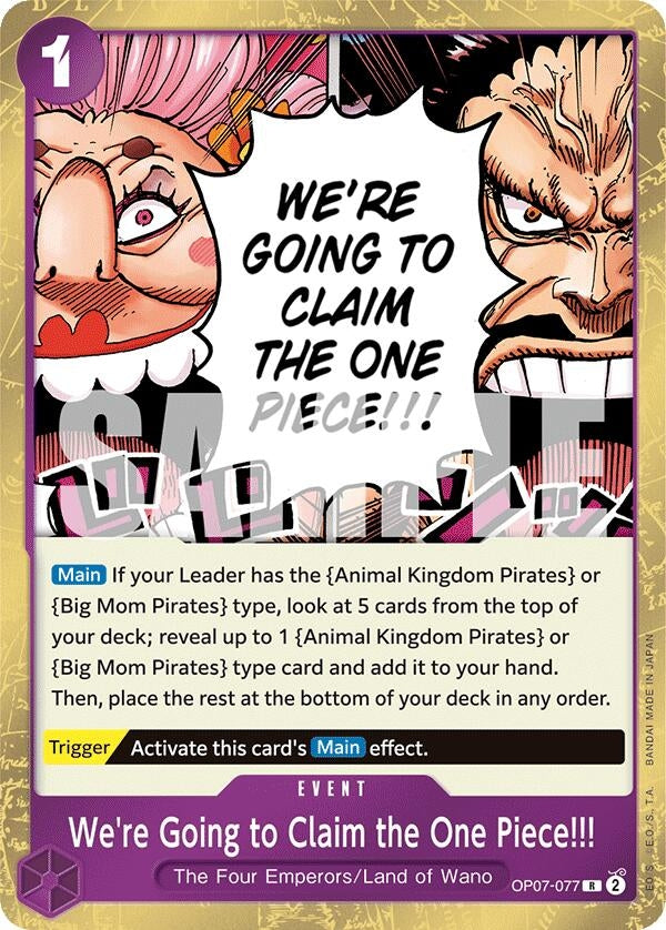 Image for We're Going to Claim the One Piece!!! (OP07-077) (500 Years in the Future) (OP07) - One Piece Card Game