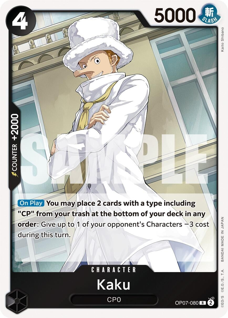 Image for Kaku (OP07-080) (500 Years in the Future) (OP07) - One Piece Card Game