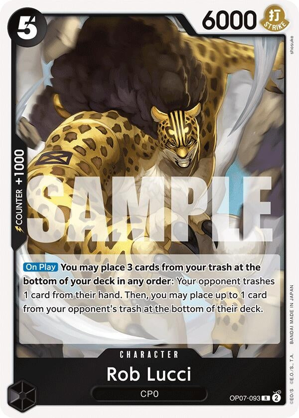 Image for Rob Lucci (093) (OP07-093) (500 Years in the Future) (OP07) - One Piece Card Game