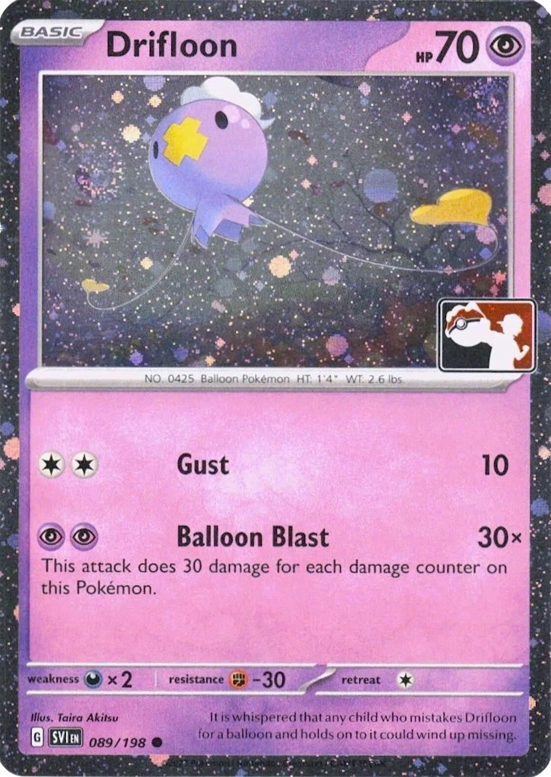 Image for Drifloon - 089/198 (Cosmos Holo) (089/198) (Prize Pack Series Cards) - Pokemon