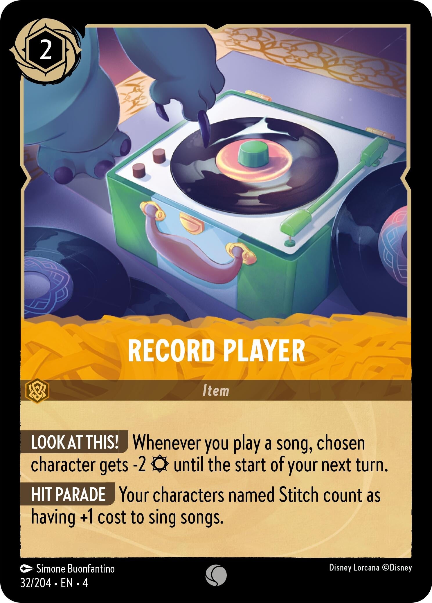 Image for Record Player (32/204) (Ursula's Return) (4) - Disney Lorcana