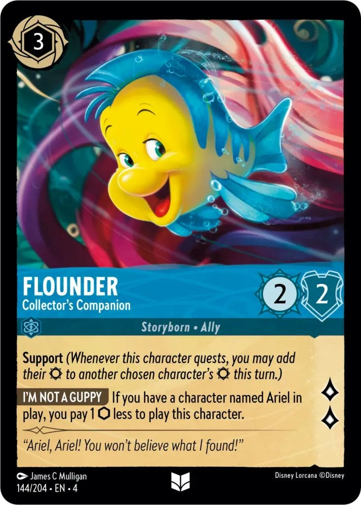 Image for Flounder - Collector's Companion (144/204) (Ursula's Return) (4) - Disney Lorcana