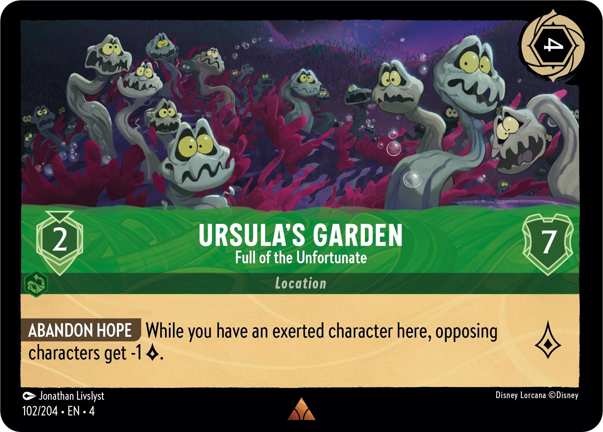 Image for Ursula's Garden - Full of the Unfortunate (102/204) (Ursula's Return) (4) - Disney Lorcana