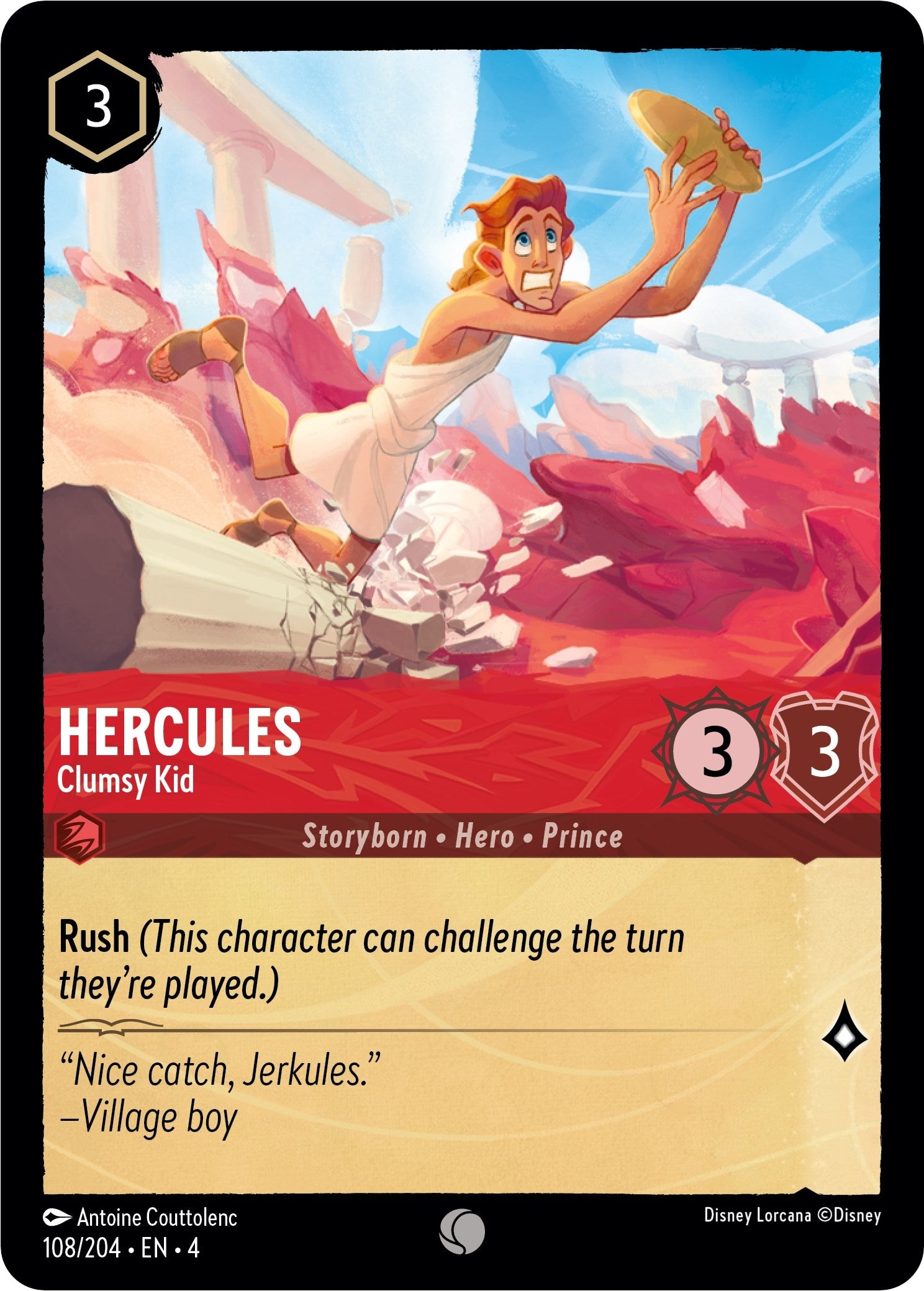 Image for Hercules - Clumsy Kid (108/204) (Ursula's Return) (4) - Disney Lorcana