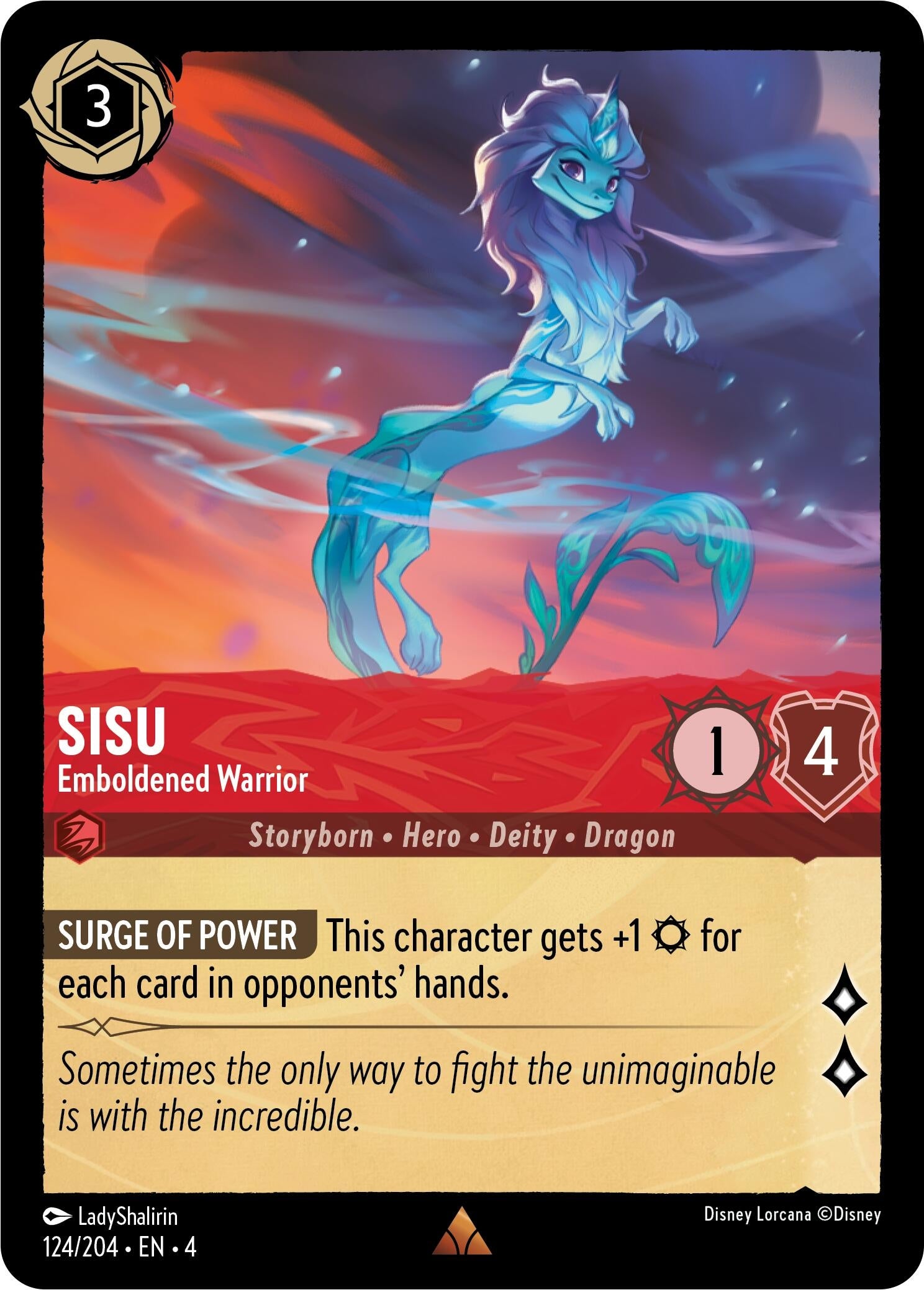 Image for Sisu - Emboldened Warrior (124/204) (Ursula's Return) (4) - Disney Lorcana