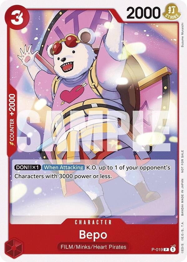 Image for Bepo (Tournament Pack Vol. 7) (P-019) (One Piece Promotion Cards) (OP-PR) - One Piece Card Game