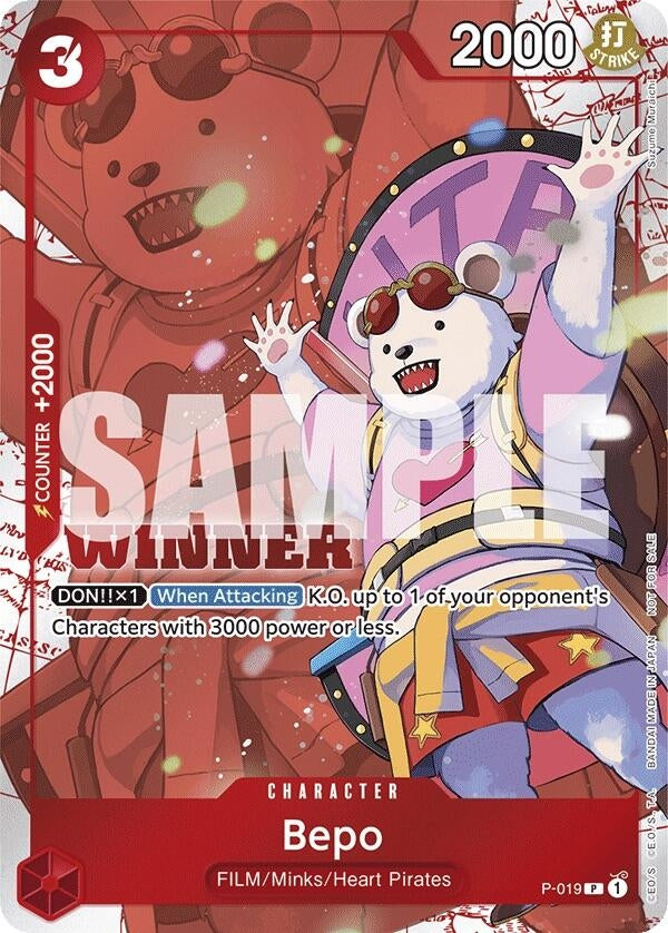 Image for Bepo (Winner Pack Vol. 7) (P-019) (One Piece Promotion Cards) (OP-PR) - One Piece Card Game