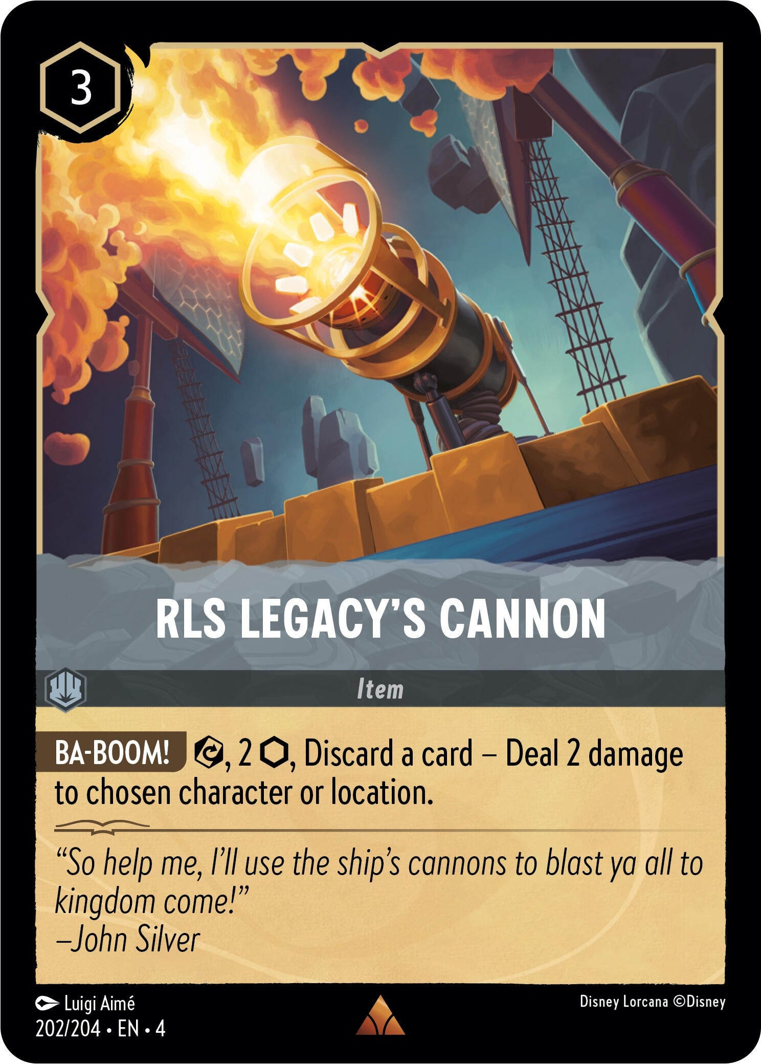 Image for RLS Legacy's Cannon (202/204) (Ursula's Return) (4) - Disney Lorcana