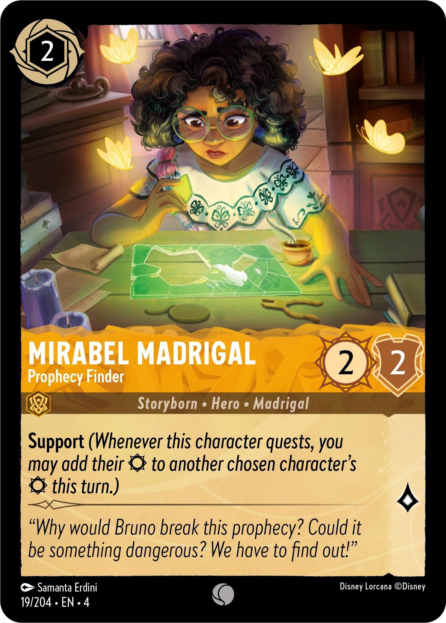 Image for Mirabel Madrigal - Prophecy Finder (19/204) (Ursula's Return) (4) - Disney Lorcana
