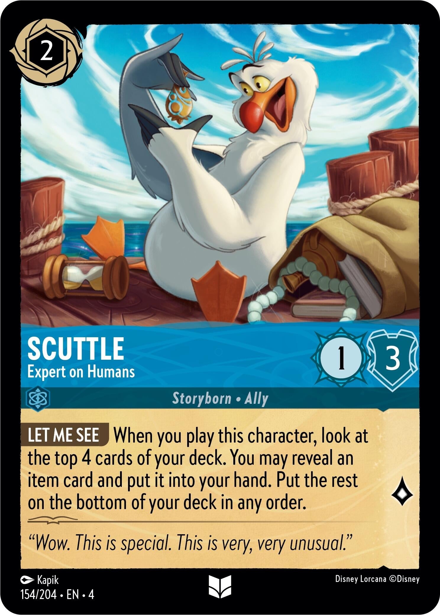 Image for Scuttle - Expert on Humans (154/204) (Ursula's Return) (4) - Disney Lorcana