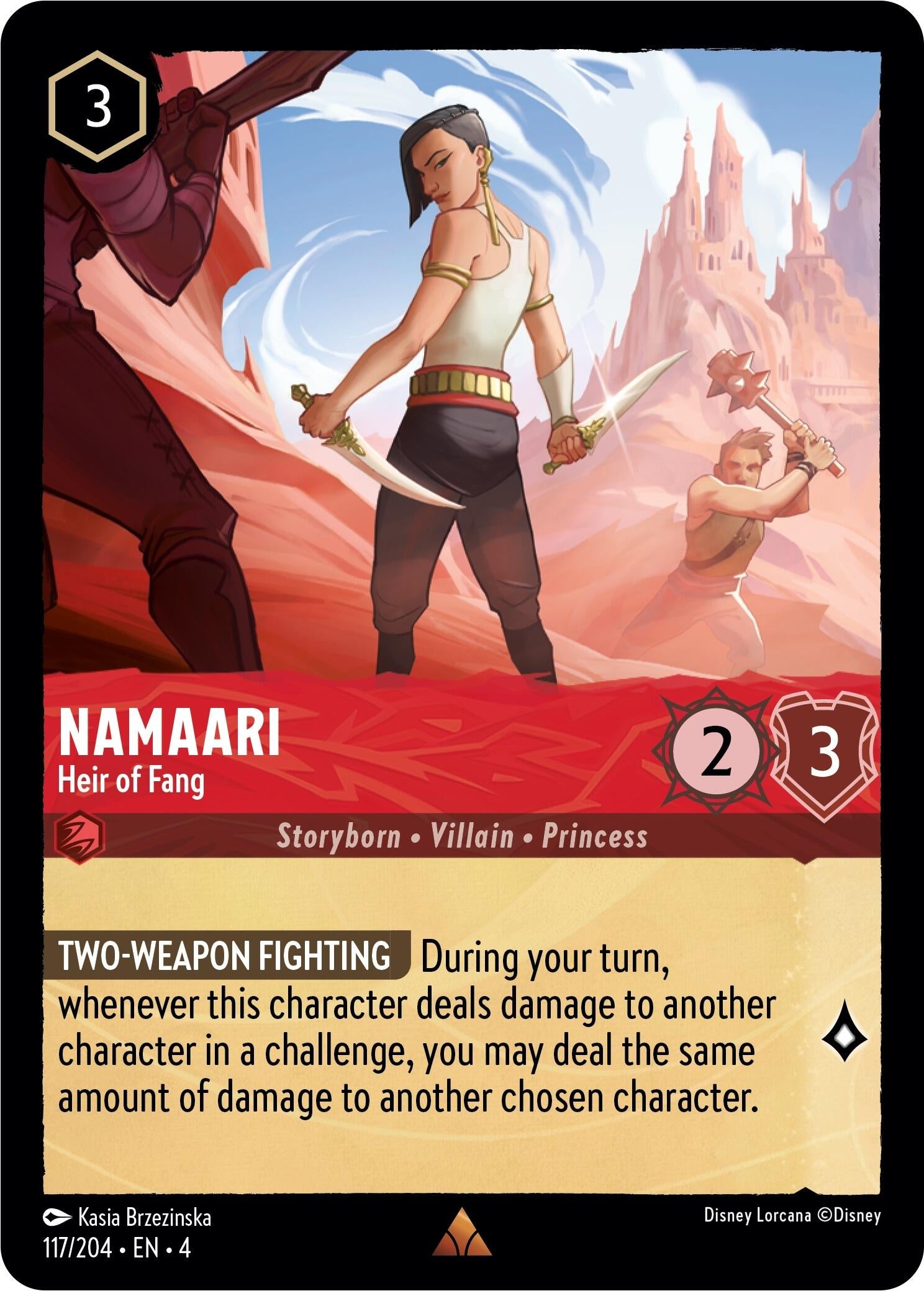 Image for Namaari - Heir of Fang (117/204) (Ursula's Return) (4) - Disney Lorcana