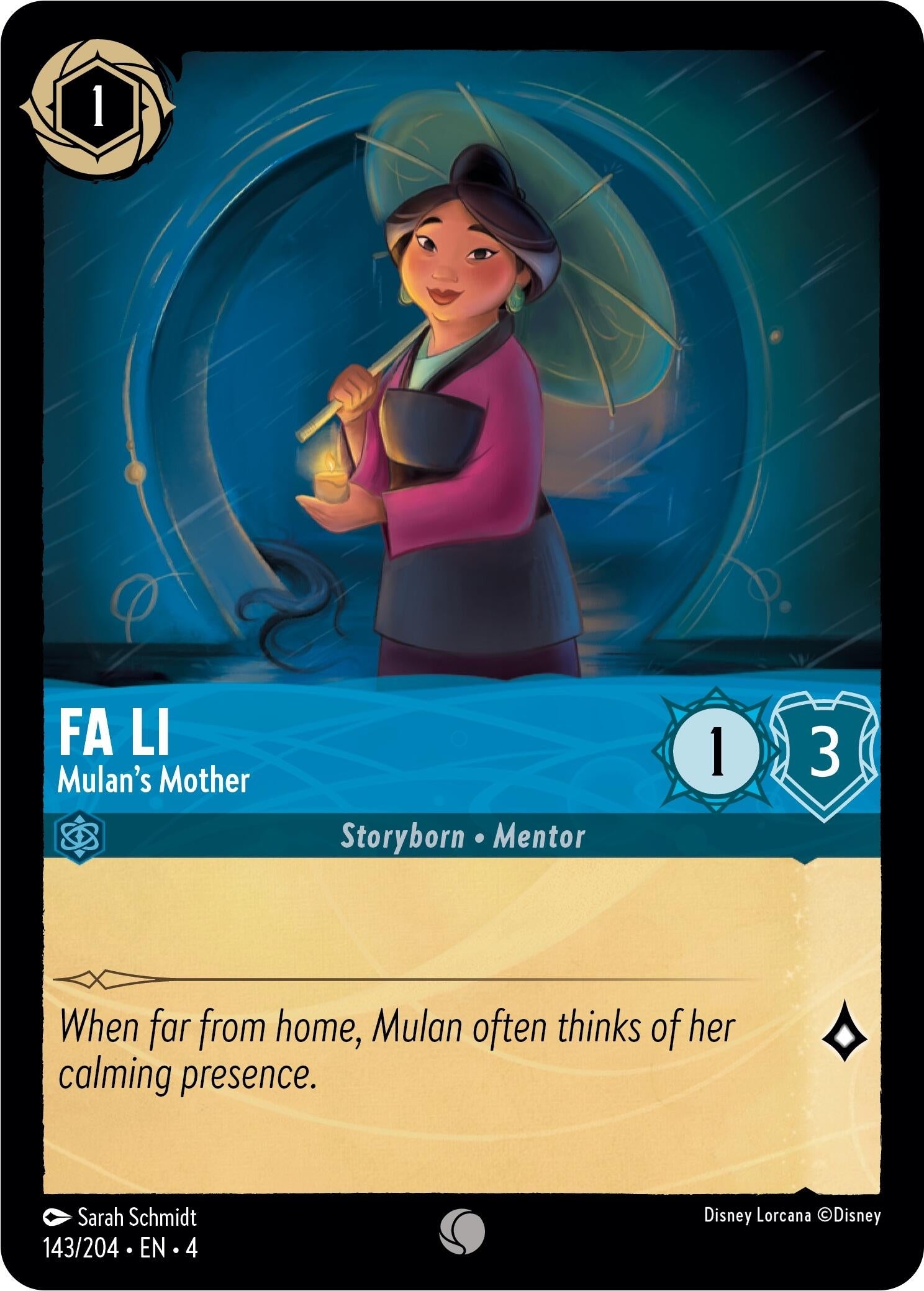 Image for Fa Li - Mulan's Mother (143/204) (Ursula's Return) (4) - Disney Lorcana