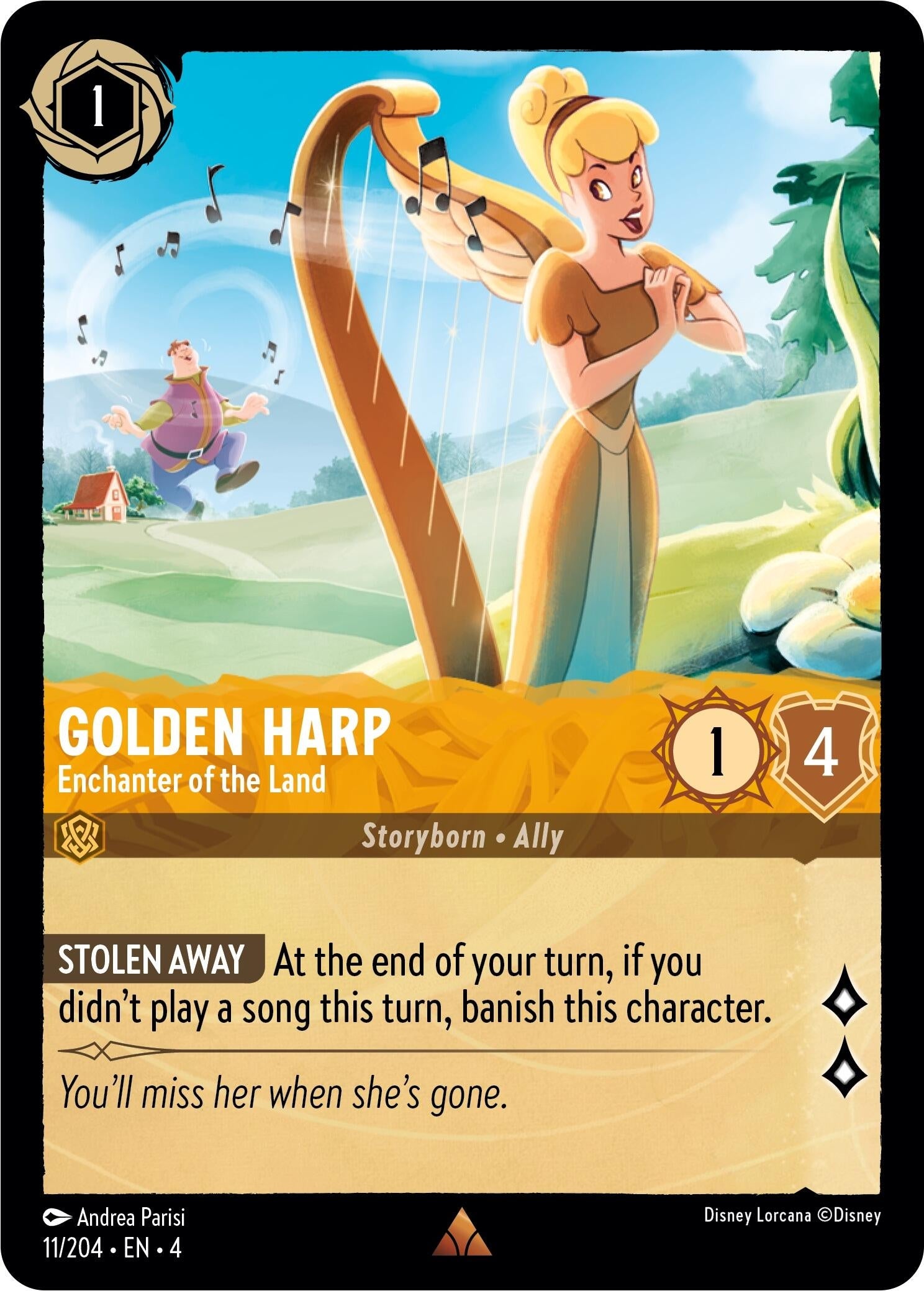 Image for Golden Harp - Enchanter of the Land (11/204) (Ursula's Return) (4) - Disney Lorcana