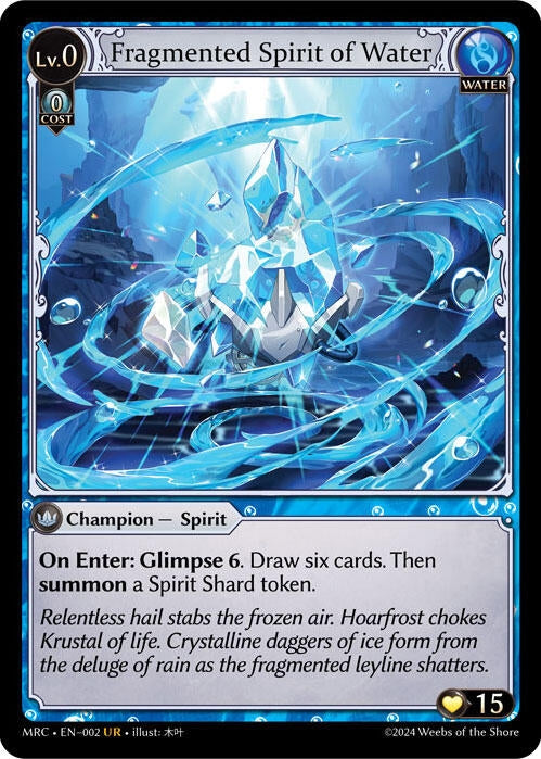 Image for Fragmented Spirit of Water (002) (Mercurial Heart) (MRC) - Grand Archive TCG