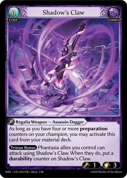 Image for Shadow's Claw (034) (Mercurial Heart) (MRC) - Grand Archive TCG