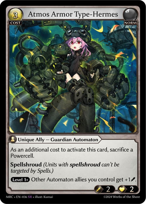 Image for Atmos Armor Type-Hermes (036) (Mercurial Heart) (MRC) - Grand Archive TCG