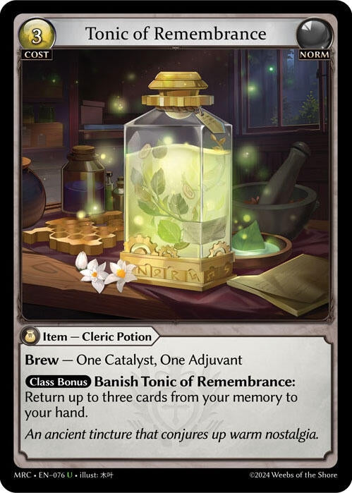 Image for Tonic of Remembrance (076) (Mercurial Heart) (MRC) - Grand Archive TCG