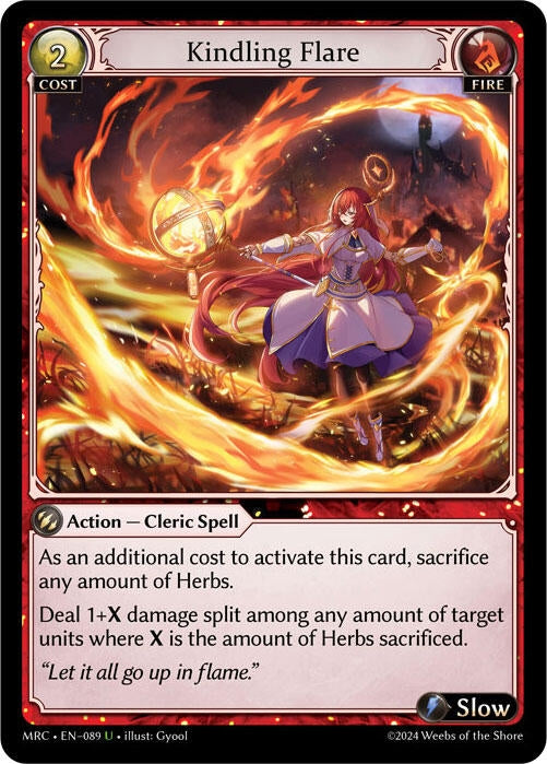 Image for Kindling Flare (089) (Mercurial Heart) (MRC) - Grand Archive TCG
