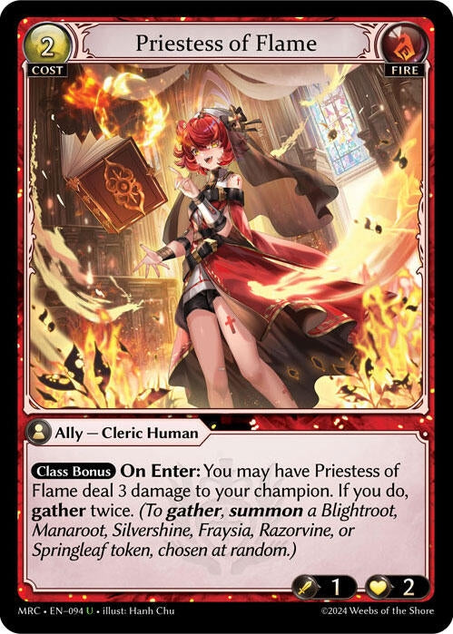 Image for Priestess of Flame (094) (Mercurial Heart) (MRC) - Grand Archive TCG