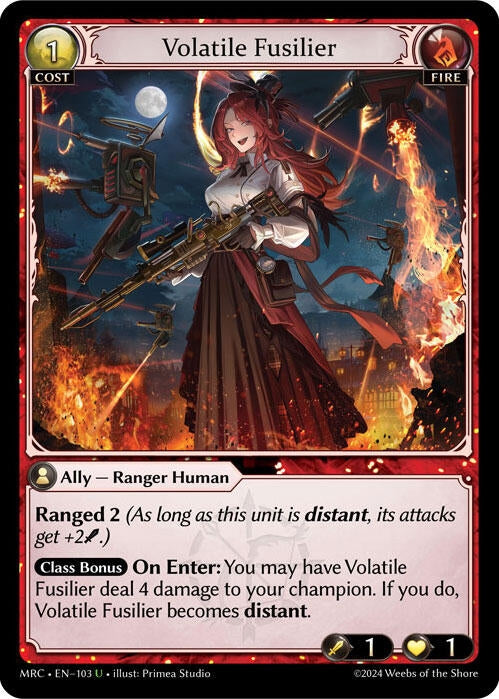 Image for Volatile Fusilier (103) (Mercurial Heart) (MRC) - Grand Archive TCG