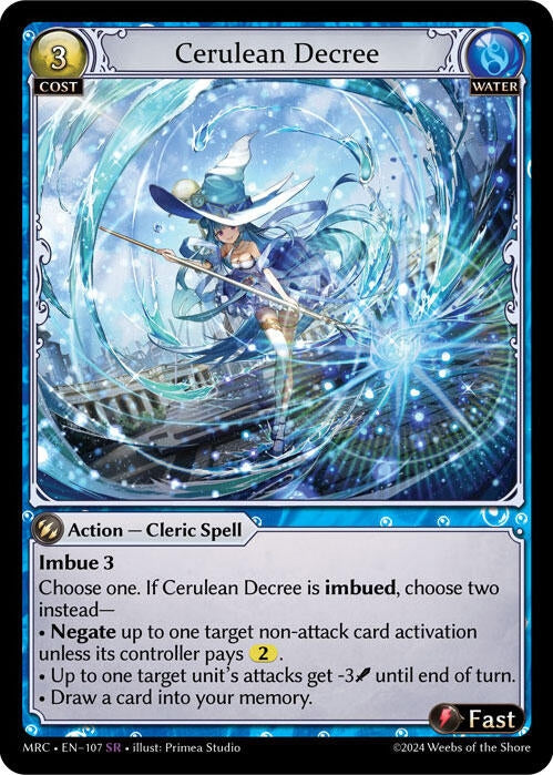 Image for Cerulean Decree (107) (Mercurial Heart) (MRC) - Grand Archive TCG