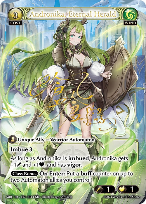 Image for Andronika, Eternal Herald (CSR) (134) (Mercurial Heart) (MRC) - Grand Archive TCG
