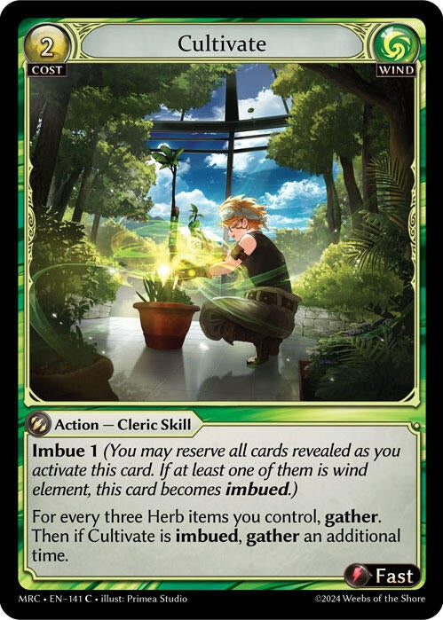 Image for Cultivate (141) (Mercurial Heart) (MRC) - Grand Archive TCG