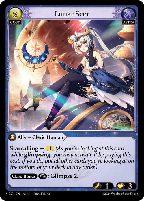 Image for Lunar Seer (163) (Mercurial Heart) (MRC) - Grand Archive TCG