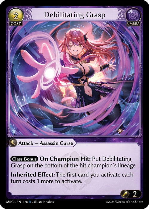 Image for Debilitating Grasp (178) (Mercurial Heart) (MRC) - Grand Archive TCG