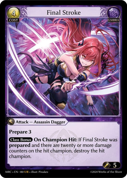 Image for Final Stroke (180) (Mercurial Heart) (MRC) - Grand Archive TCG