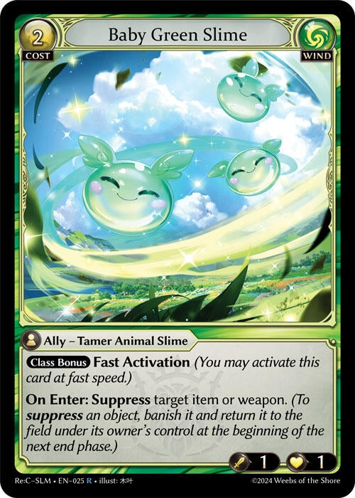 Image for Baby Green Slime (025) (Silvie Re:Collection, Slime Sovereign) (SLM) - Grand Archive TCG