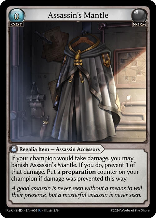 Image for Assassin's Mantle (005) (Tristan Re:Collection, Shadowdancer) (SHD) - Grand Archive TCG