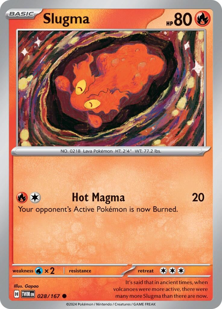 Image for Slugma (028/167) (SV06: Twilight Masquerade) - Pokemon