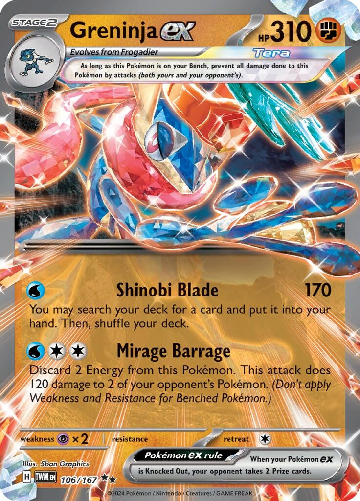 Greninja ex (106/167) (SV06: Twilight Masquerade) - PokeBox USA