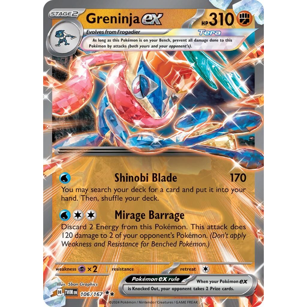Greninja ex (106/167) (SV06: Twilight Masquerade) - PokeBox USA