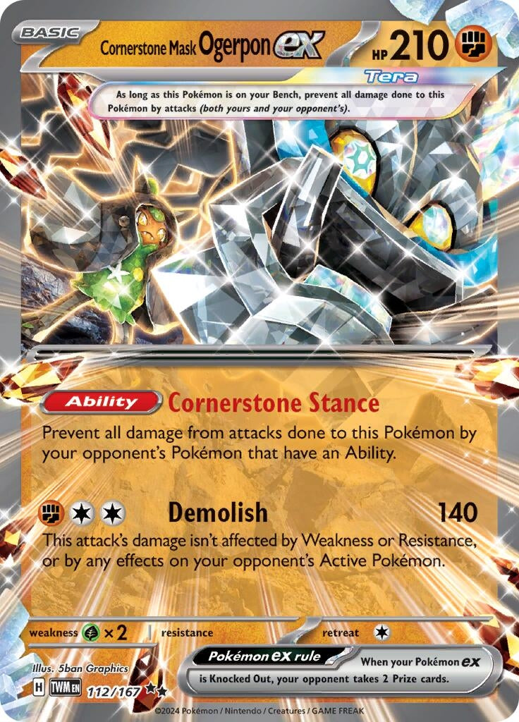 Cornerstone Mask Ogerpon ex (112/167) (SV06: Twilight Masquerade) - PokeBox USA