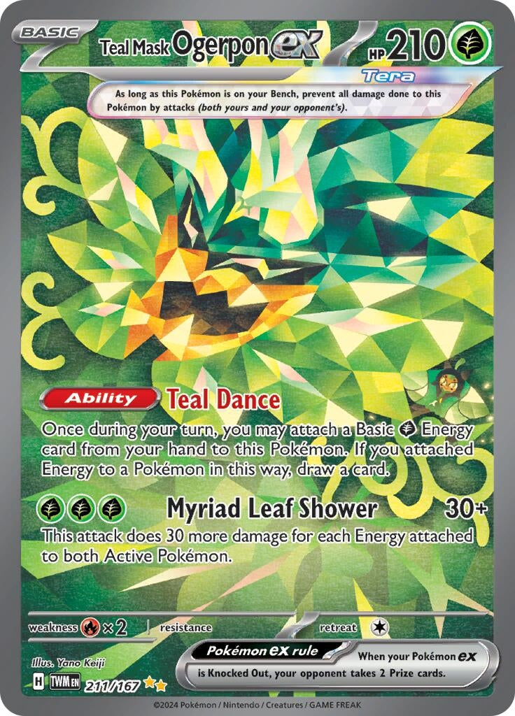 Teal Mask Ogerpon ex (211/167) (SV06: Twilight Masquerade)