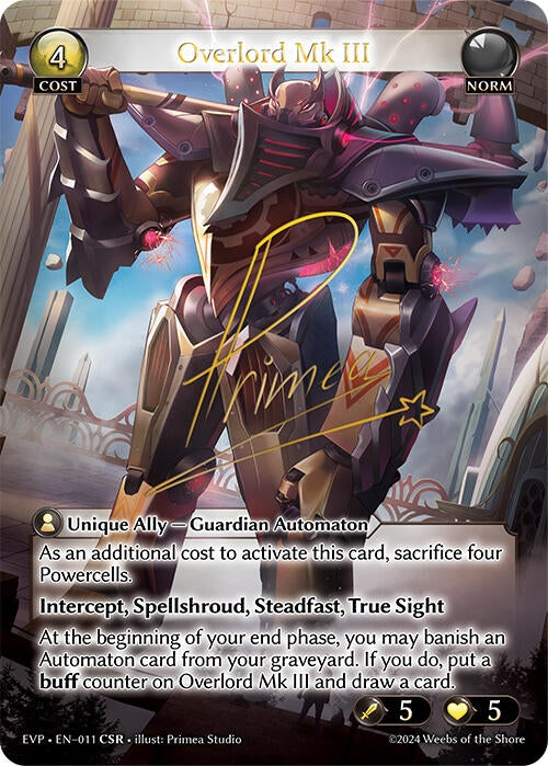 Image for Overlord Mk III (011) (Promotional Cards) (P) - Grand Archive TCG