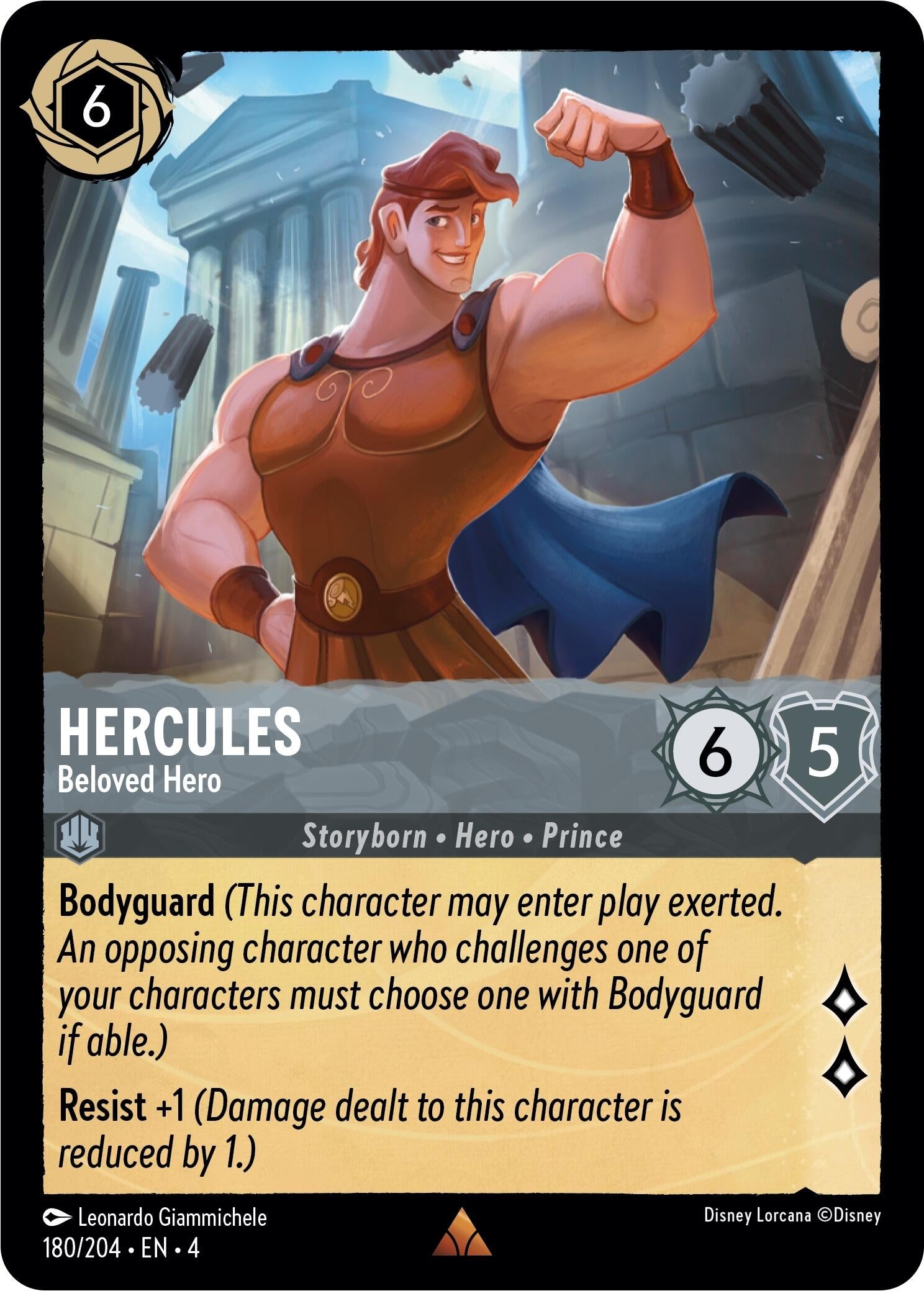 Image for Hercules - Beloved Hero (180/204) (Ursula's Return) (4) - Disney Lorcana