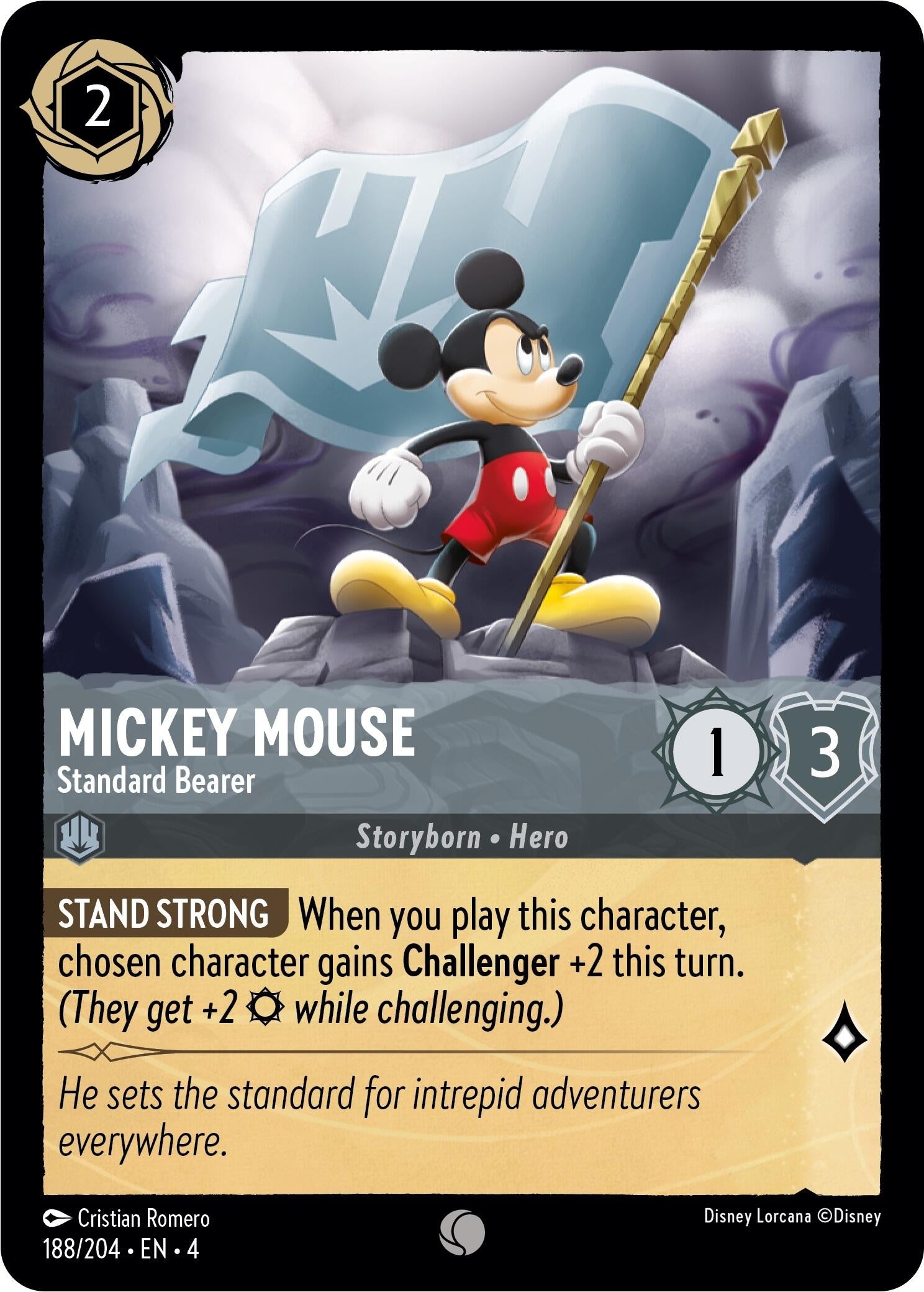 Image for Mickey Mouse - Standard Bearer (188/204) (Ursula's Return) (4) - Disney Lorcana