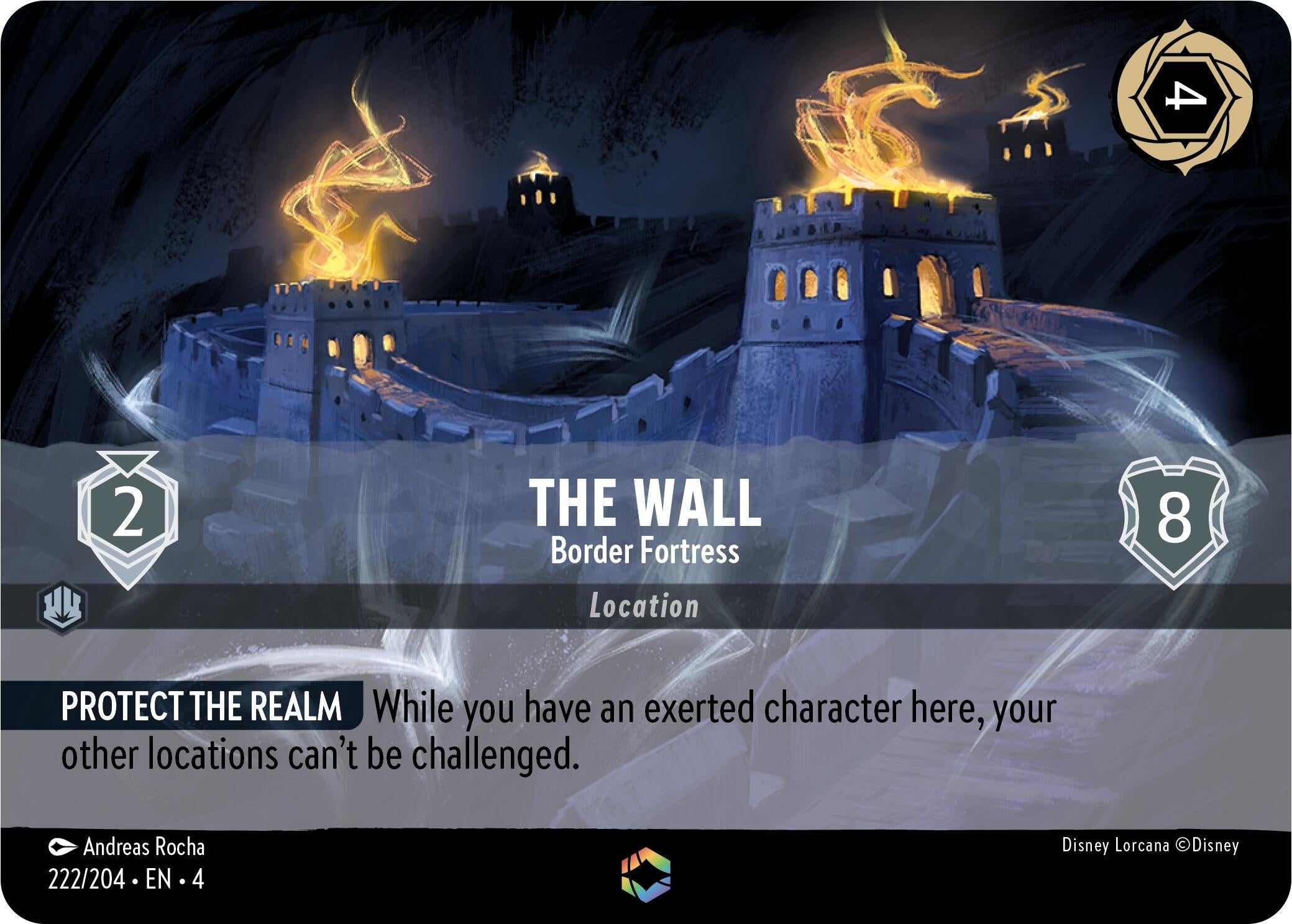 Image for The Wall - Border Fortress (Enchanted) (222/204) (Ursula's Return) (4) - Disney Lorcana
