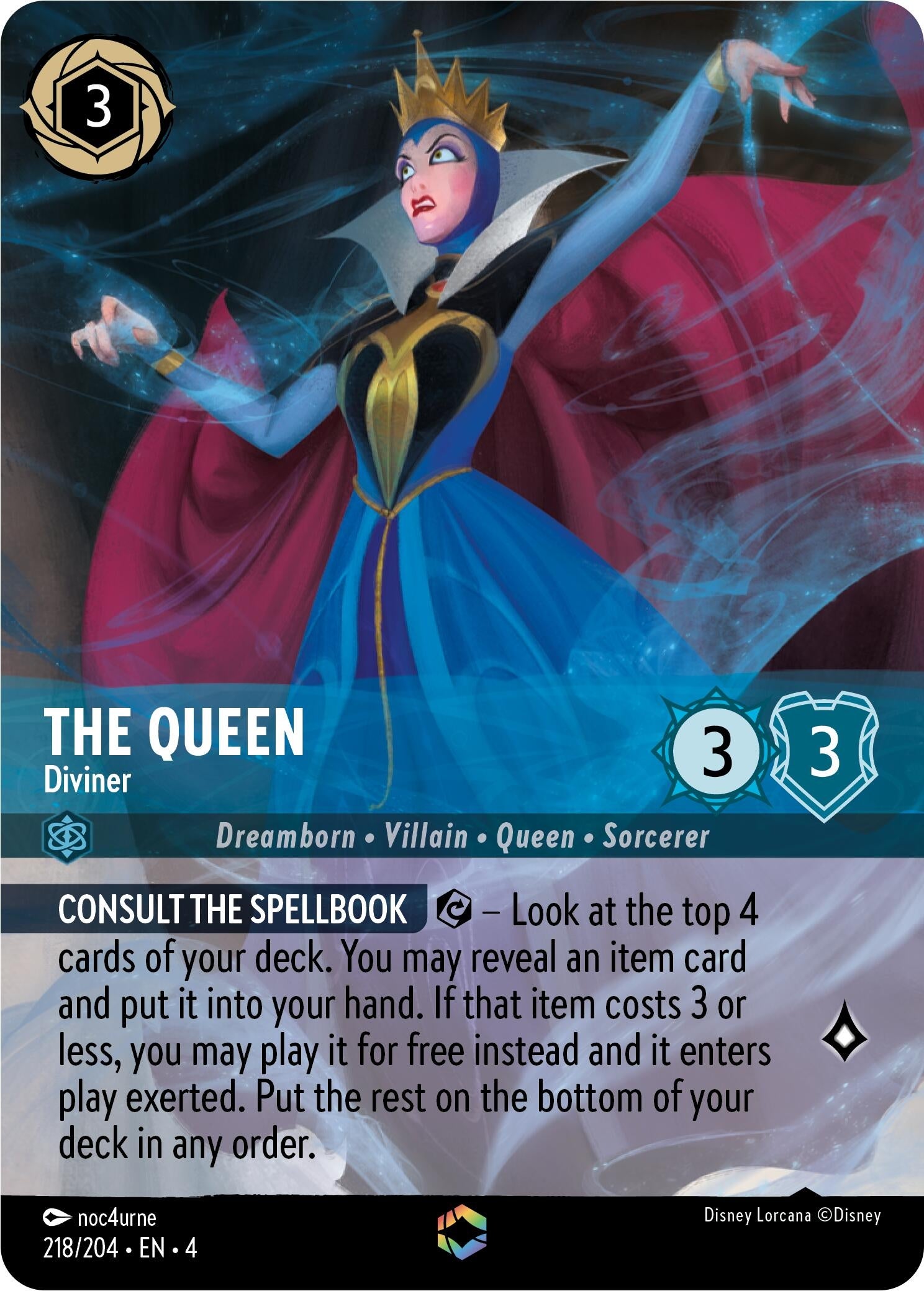 Image for The Queen - Diviner (Enchanted) (218/204) (Ursula's Return) (4) - Disney Lorcana