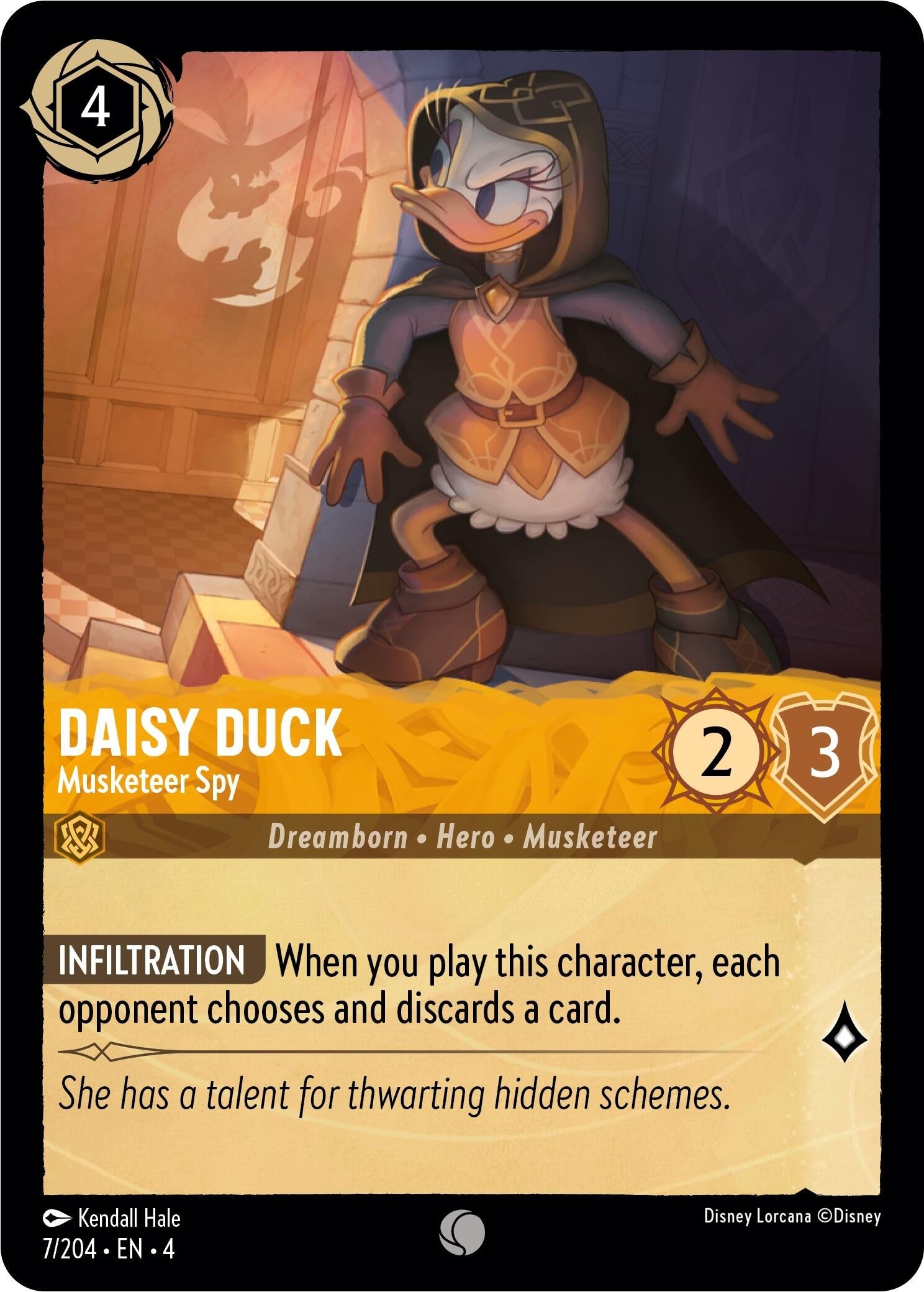 Image for Daisy Duck - Musketeer Spy (7/204) (Ursula's Return) (4) - Disney Lorcana