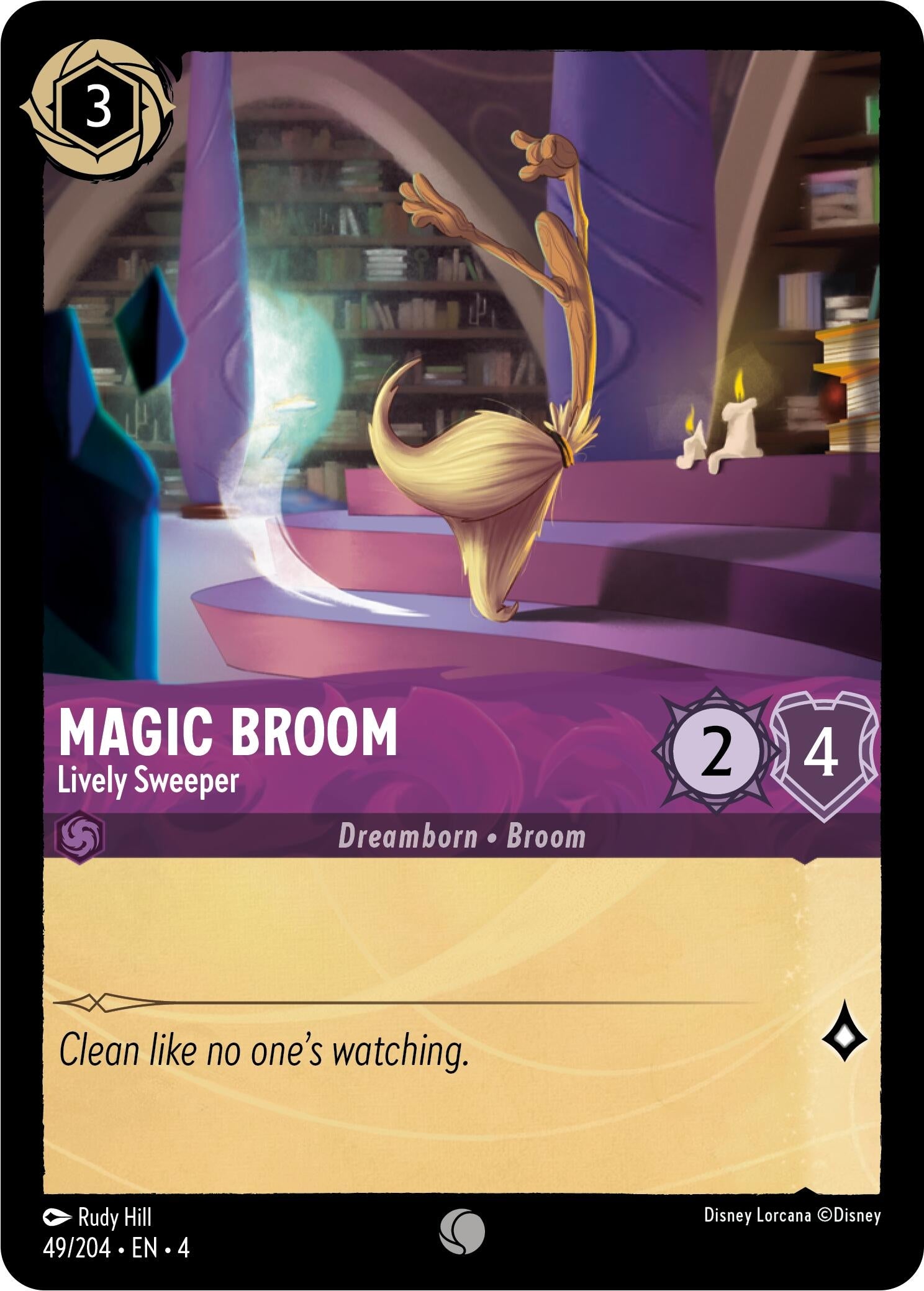 Image for Magic Broom - Lively Sweeper (49/204) (Ursula's Return) (4) - Disney Lorcana