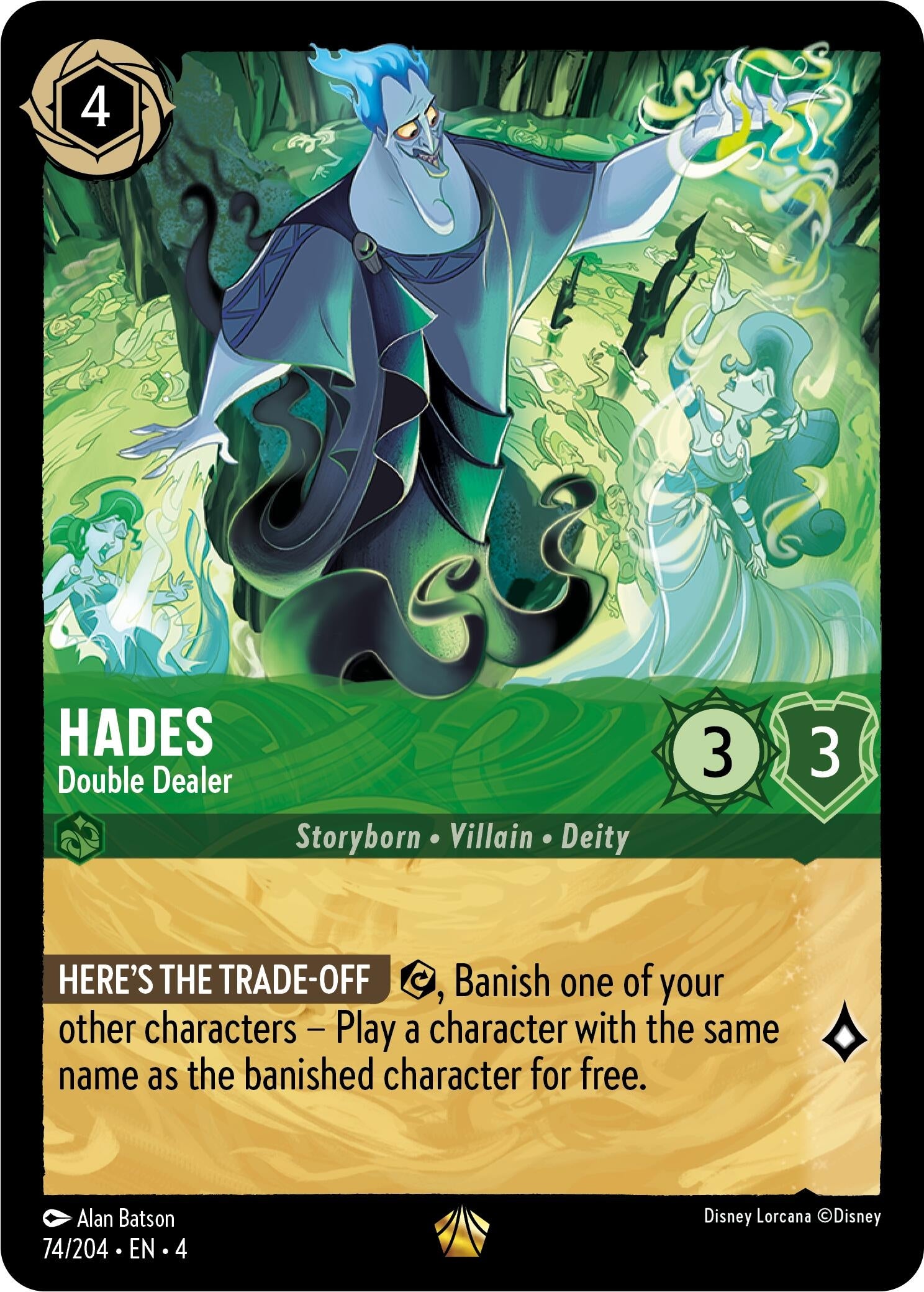Image for Hades - Double Dealer (74/204) (Ursula's Return) (4) - Disney Lorcana